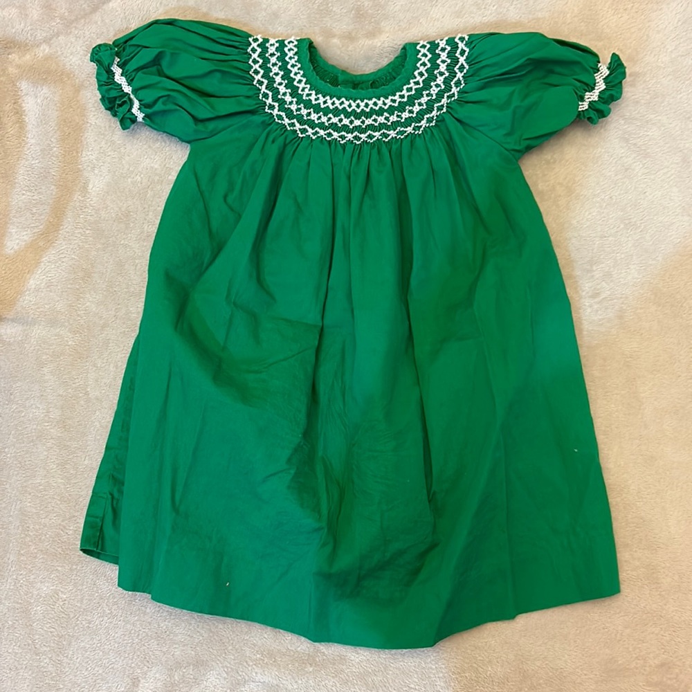 Mom & Me Green Dress, Newborn